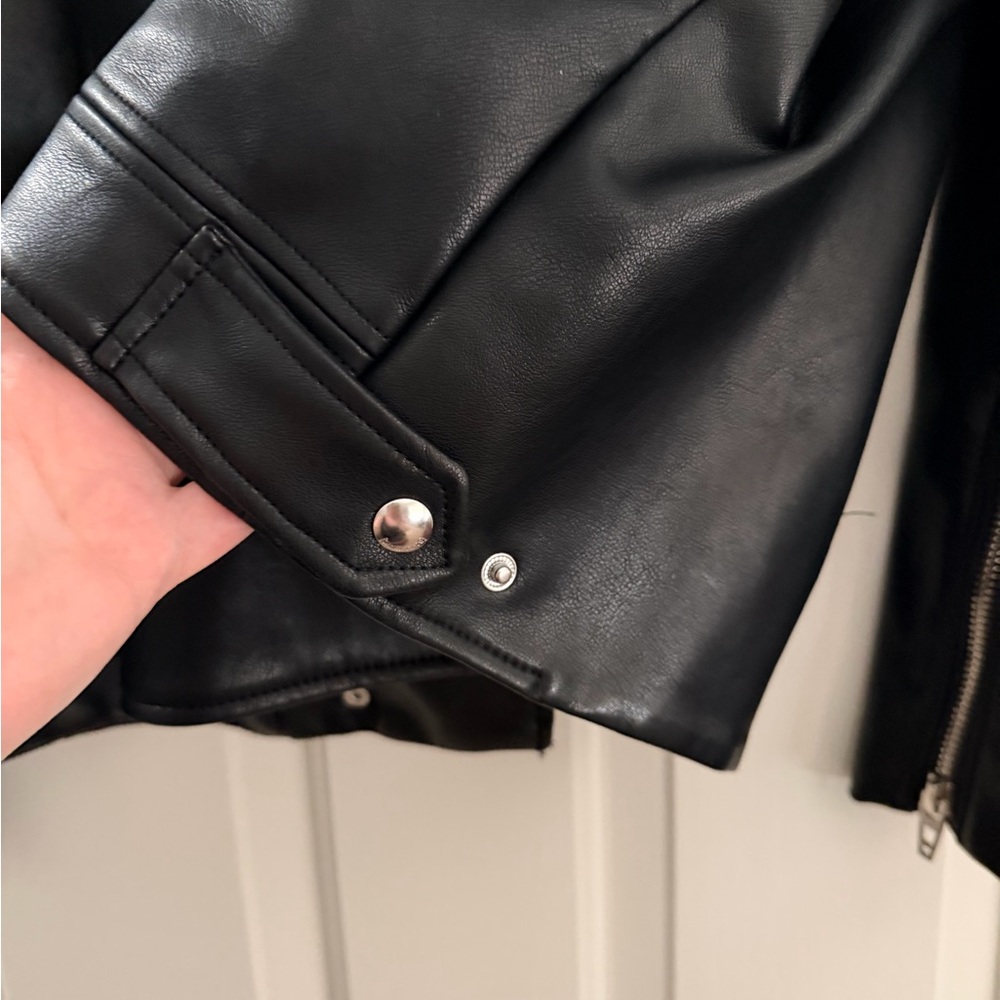 FREE SHIPPING Blank NYC Charcoal Leather Jacket - Picture 9 of 13